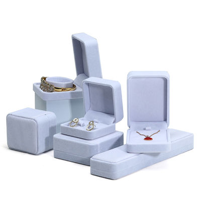 কাস্টমাইজযোগ্য Hign মানের হস্তনির্মিত ধূসর বেসমেট গয়না বাক্স গয়না সেট প্যাকিং জন্য