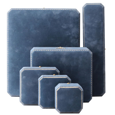 কাস্টমাইজড বিলাসবহুল নেকলেস এবং ব্রেসলেট প্যাকেজিং জন্য হালকা নীল বেসমেট জুয়েলারী বক্স