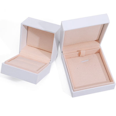 কার্ডবোর্ড বর্গাকার গয়না বাক্স সাদা কাগজ গয়না বাক্স জন্য ব্রেসলেট নেকলেস রিং প্যাকেজিং