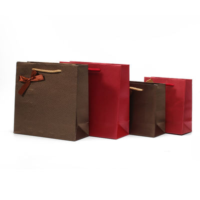 Twill Grain সুস্বাদু কার্ডবোর্ড কাগজ Tote উপহার ব্যাগ জুয়েলারী প্যাকেজিং ধারক