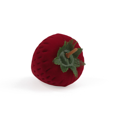 personalized hign quality strawberry red velvet  jewelry box for ring